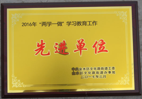 2016年“两学一做”学习教育工作先进单位